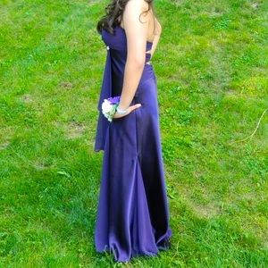 Prom Dress Camille La Vie Satin Violet size 8P